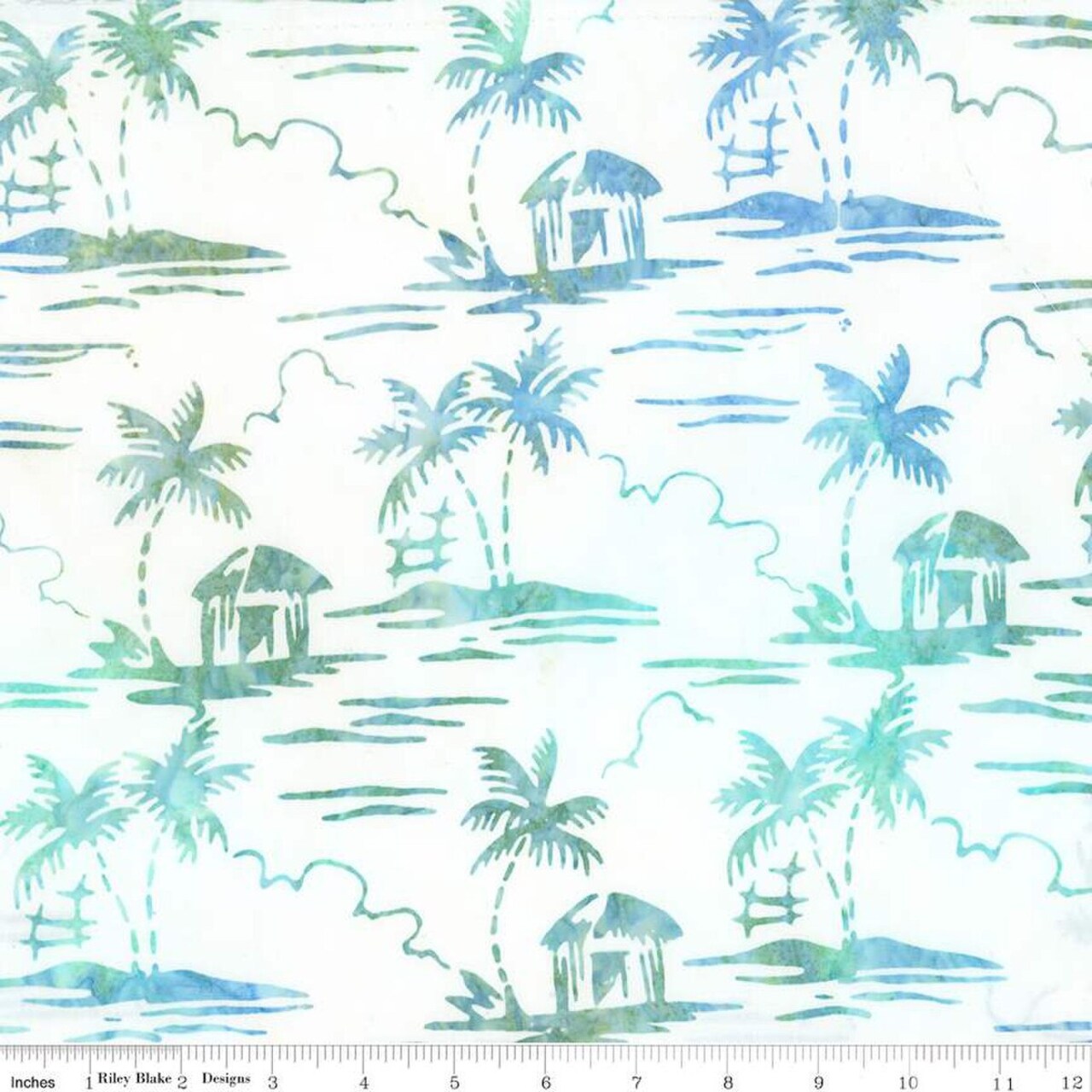 Fabric Riley Blake Spearmint Sprinkles Beach Expressions Batiks Places You'll Go by the Quarter Yard BT23221-­126
